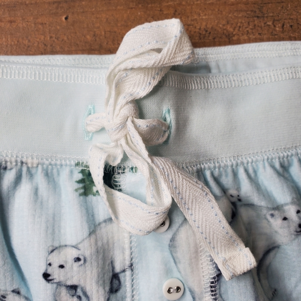 PJ Salvage just chill polar bear loungewear pajama pants ice blue Winter Whimsy - Picture 5 of 7